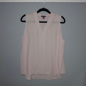 VinceCamuto Blush Cold Shoulder V-Neck Blouse